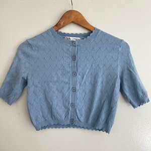 ZARA - blue cardigan top